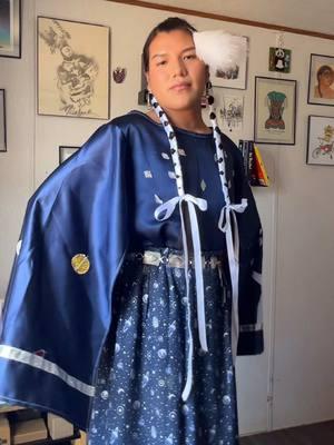 Ancestors put me on game fr 🤝🏽😩🪶 #nativetiktok #ribbonskirt #fashion #nativefashion #newyorkfashionweek 