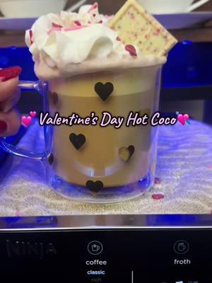 Valentine’s Day hot coco #beverage #hotdrink #hotchocolate #drinkasmr #asmrfood #TikTokShopJumpstartSale #TikTokShopLoveAtFirstFind #GoalCrusherPrizes #cafetok #cafetiktok 