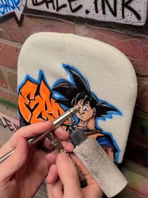 Paint level over 9000 - Airbrushing Goku at Ultra Instinct speeds ⚡🎨 Order custom airbrush apparel and more at  www.Dale.Ink 🏷️ #airbrush #graffiti #dbz #art #illustration 