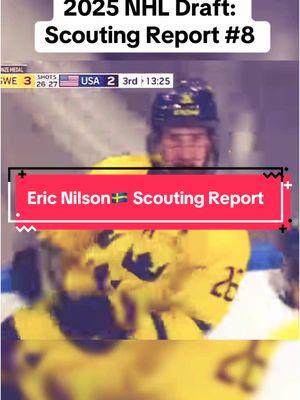 Eric Nilson🇸🇪 #foryou #hockey #worldjuniors #wjc #hokej #hockeytiktoks #nhldraft #2025nhldraft #sverige #sweden #djurgården #djurgårdenhockey #ericnilson #nilson #center #trekronor