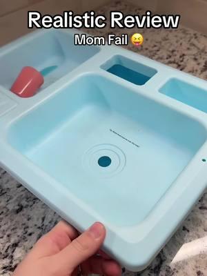 My 9, 5, & 1 year old loved playing with it, with or without out water. #playkitchensink #momreview #kidstoys #kidstoysgonewrong #playsinkforkids 