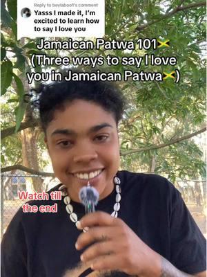 Replying to @beylaboo1 Three ways to say “I love you” in Jamaican Patwa 🇯🇲 #jamaicanpatwa #jamaicanpatwa101 #jamaicatiktok🇯🇲 #jamaicanculture #jamaicanlanguage #hillmantok #hillman #hillmantokuniveristy #fyp #jamaicansbelike #dabqween #ganjagod #onlyganjagod 