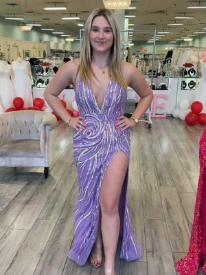 One of our FAVORITE @ASHLEYlauren styles! This dress is so fun and comes in many colors! 💜✨ #fyp #foryou #foryoupage #prom #ashleylauren #purplepromdress #halterdress #bellaboutique #knoxville #bellaboutiqueknoxville #promdress #prom2025 