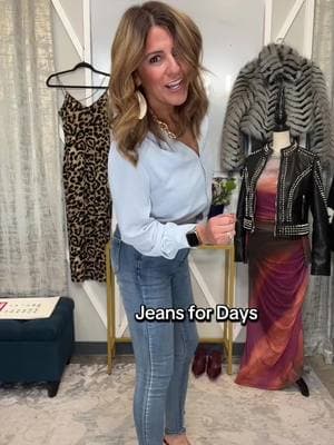 Meet jeggings’ third cousin—NOT jeggings, NOT stiff jeans, but the perfect stretchy in-between! Size down for the best fit. Frayed waist, ripped ankle, & ALL the comfort! ✨ #DenimDreams #StretchGameStrong #SizeDownForTheWin #TallGirlApproved #ShortGirlFriendly #TrendyDenim #OOTD #FashionFinds