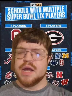 #greenscreen college football teams with players in the super bowl #football #footballtiktok #sportstiktok #footballseason #sports #SuperBowl #chiefs #eagles #kansascity #philadelphia #oklahoma #sooners #georgia #bulldogs #alabama #crimsontide #florida #gators #clemson #tigers #nebraska #cornhuskers #washingtonstate #cougers #mississippistate #michigan #wolverine #pennst #nittanylions #memphis #floridastate #seminoles #wisconsin #badgers #texas #longhorns #HuluChippendalesDance #KAYKissCountdown #GamingOnTikTok 