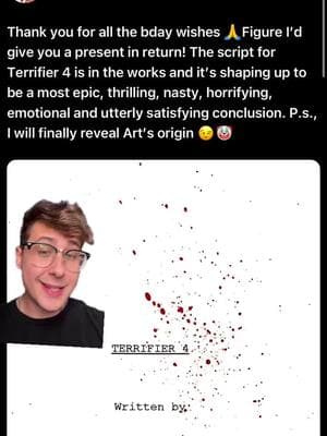 Will Terrifier 4 Be The End? #foryou #fyp #terrifier #terrifier3 #arttheclownterrifier #horrortok #horror #horrormovie #greenscreen 