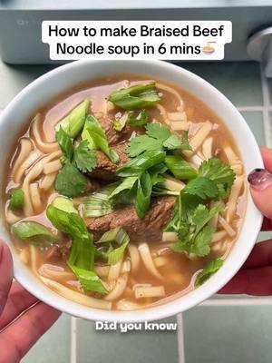 How to make Braised Beef Noodle soup in just 6 minutes 🤩  This is a dry noodle but if you’re craving a noodle soup, all you need to do is add water! 💧  #MiLa #BraisedBeef #braisedbeefnoodle #braisedbeefnoodlesoup #noodles #noodlesoup #noodletok #noodlesrecipe #noodlesouprecipe #chinesefood #chinesenoodles 