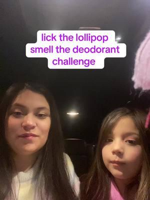 Lick the lollipop smell the deodorant challenge! #midwest #MomsofTikTok #elementaryschool #fun #memory #challenge #kidsoftiktok #lollipop #chupachups #fyp #viralvideo 