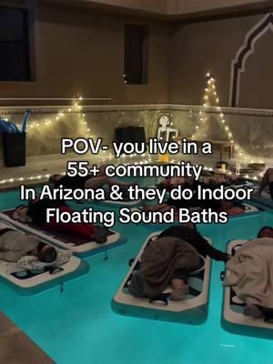 Snowbirds dream! We can bring events to your community!  Email sarah@Desertpaddleboards.com to book events!  #SOUNDBATH #FloatingSoundbath #CorporateEvent #Snowbird #Arizona #QueenCreek #Santan #Retirement #WinterVisitors 