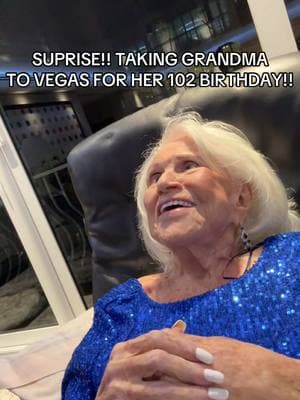 SURPRISE !! we have a trip to plan  #vegas #grandmasoftiktok #vegastrip #102birthday 