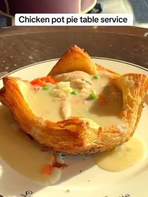 Table side chicken pot pie from A PCH Restaurant in Long Beach, California #chickenpotpie #potpie #comfortfood #puffpastry #gravy #longbeach #FoodTok 