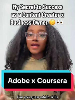 Learn more about @Adobe courses and certifications on @Coursera with the link in my bio! #AdobePartner and #ad In conclusion — it’s not only about WHAT and WHO you know when it comes to standing out in the job market. It’s also about who knows YOU (even if you don’t know those who views your work online). In an age where jobs are more competitive than ever and the influence of AI on the job market — it’s important to have a personal brand online to increase your chances of getting hired and standing out in a saturated competitive pool. #college #highschool #university #internship #EarlyCareer #jobs #careers #fellowship