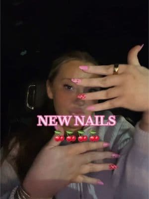 new nails 🍒💗 #fyp #trending #MomsofTikTok #mom #bombpartylives #motherhood #viral #fypシ゚viral #workfromhomemom #youngmom #trends #sahm #bprep #girlmom #bombpartyjewelry #cherry #nailsoftiktok #newnails #nailtok 