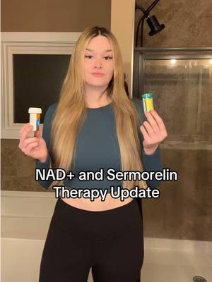 NAD+ and Sermorelin therapy update! So excited to share how both of them are working and explain a little bit more about how they work too #transformation #nad #nadplus #weightloss #GlowUp #fitness #antiaging #hairgrowth #muscleup #GymTok #fitnessmotivation 