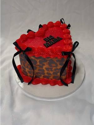 Big MAMA HEART SHAPED CAKE for 8 servings #fyp #animalprint #parati #cakes #heart #bayarea #fypシ #1 #parati #leopardo