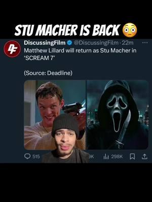 Stu Macher is back #fyp #foryou #scream7 #screammovie #stumacher #ghostface 