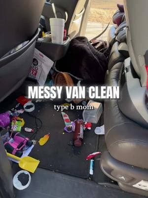 Finally had a warm day to clean out the minivan 😬 #minivanlife #cleanwithme #organize #messycar #typebmom #relatablemom #toddlersbelike 