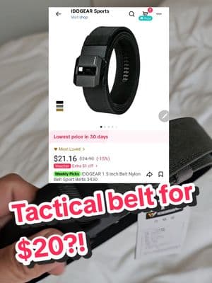 This tactical belt is at the lowest price I've seen! #tactical #tacticalgear #belt #idogear #TikTokShop #tiktokmademebuyit #everydaycarry #edc 