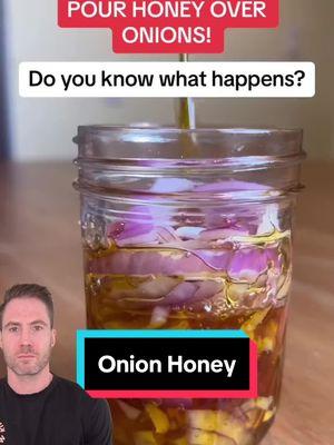 Ever heard of onion honey syrup for a cough? Slice an onion, cover it with honey, let it sit, and boom—nature’s cough syrup! The honey soothes, and the onion’s compounds help break up mucus.  Would you try it? #CoughRemedy #NaturalHealing #HomeRemedies #HealthHacks