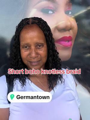 Short boho knotless braid  #bohoknotlessbraids  #braidstyles  #KnotlessBraids  #RockvilleMD  #SilverSpringMD  