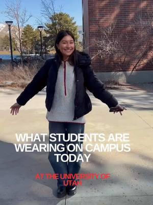 What our students are wearing on campus! 🙌🏼  #universityofutah #uofu #collegeoutfits #Ubelong 