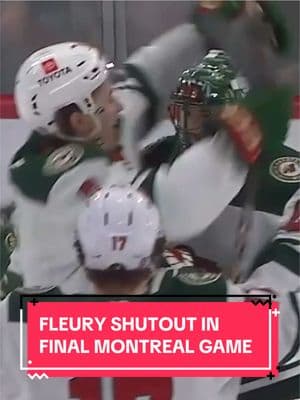 You can’t write a more storybook moment than Marc-André Fleury getting a shutout in his final game in Montreal 🥹🌸 @Minnesota Wild #hockey #fleury #goalie #hockeyplayer 