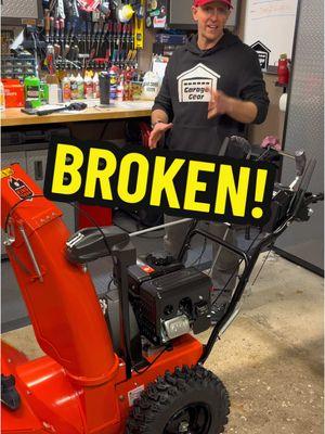 This was the first part to break on my Ariens Deluxe 24”#snowblower #snow #snowing #winter #blizzard #winterstorm #storm #garage #fyp #homeowner #trythis #smallengine #motor #machine #driveway #fy #savemoney 