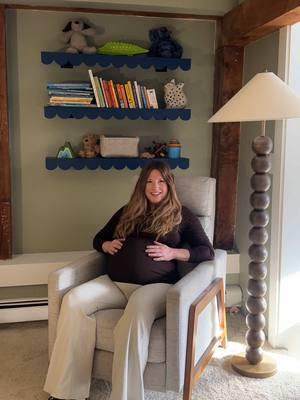 We thrifted, DIYed, duped, recycled, and used as much of what we already had as we could. And now we’re just waiting for this little guy to arrive! #pregnancyjourney #nurserydecor #nurserytour #nurserymakeover #diydecor #homediy #homemakeover #pregnant 