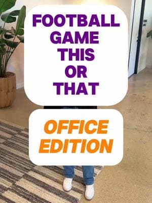 The big game is almost here, but for now, how about a little this or that in the office 🤔🏈 #football #thisorthat #biggame #february9th #fetch #fetchapp #fetchrewards #officehumor 