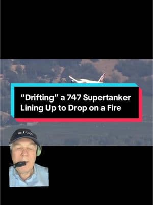 From the helicopter recording this 747 Supertanker lining up to drop on a fire, it looks like the pilot team is “drifting” the huge Boeing jet in an effort to precisely drop 19,600 gallons of retardant of the flames. From a height of 800 feet the company says the 747 Supertanker can lay a swath of retardant or water three miles long a half mile wide. #aviation #avgeek #pilot #pilotlife #aircrew #fire #trucks #plane #airplane #jet #airport #takeoff #landing #flight #flying #fly #sky #water #photo #photography #video #viralvideo 