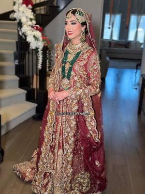 Classic Pakistani Bridal Beauty ❤️ Love the red lip and Red Jora #dallas #mua #bridalmakeup #dallasmua #pakistaniwedding #pakistanibride 