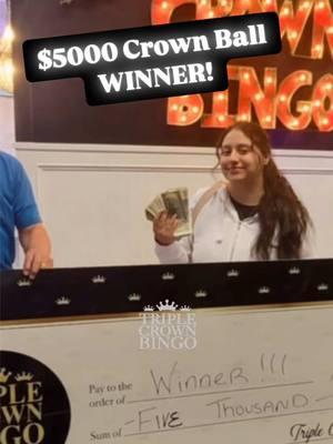 We’re Handing out Money like Stimulus Checks!! 💰Another $5000 Crown Ball WINNER at Triple Crown Bingo - Humble!  The ULTIMATE Bingo Experience! 🎉🤑 #theultimatebingoexperience #bingogames #bingo #bingonight #triplecrownbingo #houstonbingo #crownball 