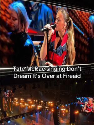 SUCH a good song #fireaid #concert #benefitconcert #intuitdome #tatemcrae #youbrokemefirst #gracieabrams #ladygaga #oliviarodrigo #billieeilish 