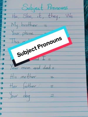 Subject Pronouns #creatorsearchinsights #inglés #ingles #inglesparalatinos #practicaingles #hablaingles 