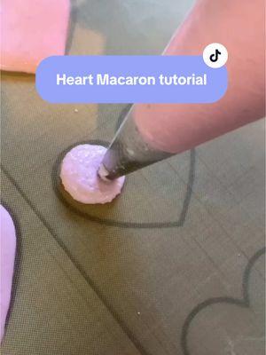 Heart macaron tutorial #heartcookies #macaron #macarontutorial #ValentinesDay #tiktokpartner 