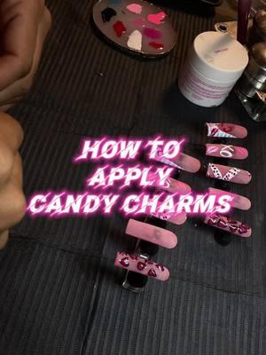 Applying Candy Charms🍭 + Story Time ☕️… Located in Greenville, NC - BOOK NOW 💗🫶🏽 Nail Page: Officiallypressed._ #nailtechlife #storytime #funnyvideos #greenvillenailtech #ncnails #fyp #vdaynails 