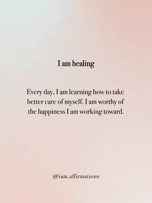 Healing is not linear—it’s a journey of learning, growing, and becoming. Every small step is progress, and you are worthy of the happiness you are working toward. 🌱 Follow @iam.affirmations for more affirmations to support your healing and growth. #HealingAffirmations #SelfCareFirst #EmotionalHealing #GrowthMindset #IAMMovement #AffirmationsWork