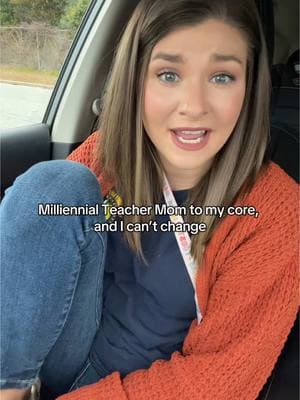 Am I sitting in the school parking lot putting my shoes on because I was so late this morning I didn’t have time to put them on at home? Yes. MYOB.  I can’t change. Millennial to my core, and I’m late but I’m coming.  #teacher #mama #teachermama #millennialtiktok #millennialteacher #tiktokover30 