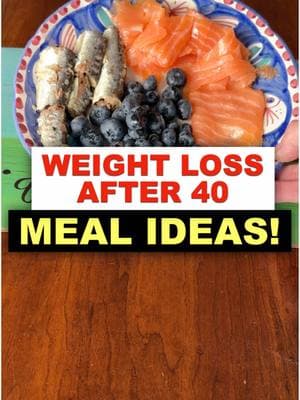 Low-calorie high-protein weight loss meal ideas for higher achievers over 40! #transformationcoach #weightlossover40 #getfitover40 #getfitover40 #mealideas #omega3s 