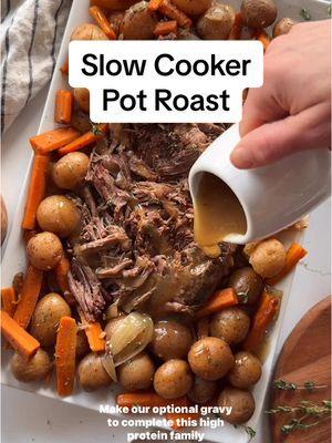 ⭐️ Slow Cooker Pot Roast  This savory crockpot pot roast recipe combines tender beef chuck roast and veggies. Finish it with an optional homemade gravy that's made right from the crockpot liquid. It’s a hearty, fuss-free meal that's hits the spot for busy weeknights and meal prep sessions.  ⭐️ FOR THE RECIPE ⭐️  👉🏼 Tap the link in our bio then use the search bar on our website for “pot roast”  #therealfooddietitians #healthyrecipes #recipes #potroast 