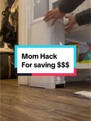 Save 💸 on diaper pail refills! #fyp #MomHacks #ParentingTips #MoneySavingMom #BudgetMom #DiaperGenieHack #SmartParenting #FrugalLiving #BabyHacks #NewMomTips #DiaperPailHack #MomsofTikTok 