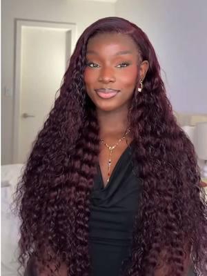 This hair is really teaaaaa 🤩🤩🤩 . 👉🏽Unit: 26 inch dark purple sugar plum 13x4 lace front deep wave wig 👸🏼Beauty: @Daisy  #megalookhair #megalook #darkpurple #sugarplum #deepwave #deepwavehair #wiginstall #wighair #colorwig 