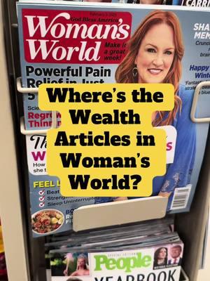 It bugs me so much that Woman’s World magazine has no content on money and retirement. These are topics that are 100% a key part of a woman’s world. Maybe they would like to publish my articles on a regular basis. #womansworldmagazine #womansworld #moneyarticles #retirementeducation #financialliteracy 