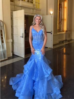 will never get over this @Johnathan Kayne gown 😍✨👗☁️  #prom2025 #promdress #henriscloudnine #fypシ #johnathankayne #projectrunway #bluepromdress #blue #makeup #prom @charlee 