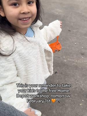 These Home Depot kids workshops are the best🧡🛠️ workshop starts at 9am-12pm or till supplies last, you can also take your kit to go but you have to make sure you take your kiddos with you to pick up.     ⠀⠀⠀⠀⠀⠀⠀⠀⠀⠀⠀⠀    ⠀⠀⠀⠀⠀⠀⠀⠀⠀⠀⠀⠀    ⠀⠀⠀⠀⠀⠀⠀⠀⠀⠀⠀⠀    ⠀⠀⠀⠀⠀⠀⠀⠀⠀⠀⠀⠀ #freekidsactivities #kidsactivities #MomsofTikTok #sahmsoftiktok #homedepotkidsworkshop #kidsworkshop #smallcontentcreator #girlmom 