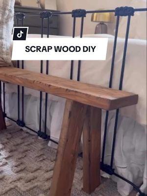 I wanted it, I built it 😍 In love with my scrap wood bench that was under $30 to make!! #scrapwood #homediy #diyhome #noodlebench #scrapwoodproject 