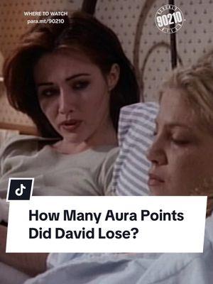 How many aura points did David lose for cheating on Donna? #beverlyhills90210 | Now Streaming on Paramount+ #90s #tv #90skids #90210 #90sfashion #90sstyle #beverlyhills #losangeles