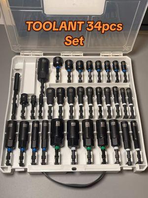 34pcs Toolant Impact set 🤙 Nice quality set I’m enjoying it 👍 #toolant #nutdriver #nutdriverset #impactsocketset #impact #tools #toolsofthetrade #electrician #mechanic #automotive #socketset #worktools #carpenter #impactsocket #impactbit 