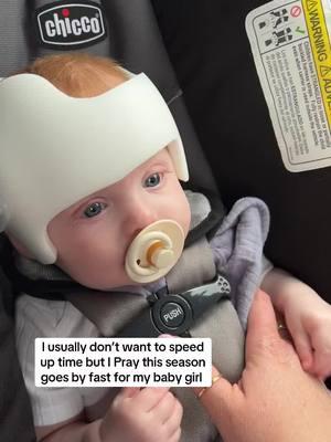 Baby girl started her Docband journey today #docband #babyhelmet #plagiocephaly #plagiocephalyawareness #brachycephaly 