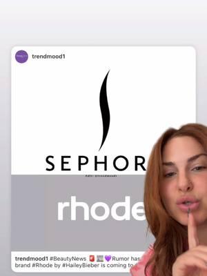 #BeautyNews 🚨📰💜Rumor has it that the viral brand #Rhode by #HaileyBieber is coming to #Sephora !!! 👀 🙌🏼 💸  #ComingSoon ?! 2025 online & in stores  *will confirm and update more info soon  Here comes the Sephora X Rhode exclusives 🙌🏼 What other brands should come to Sephora? ✨🖤🤍 XO #TRENDMOOD  #newmakeuplaunches2025 #newmakeuprelease #newmakeupcheck #beautytips #haileybieberstyle #haileybiebermakeup #sephorahaul #sephorafinds #sephorarhode #rhodeskin #haileybieberrhode #rhodelipshape 